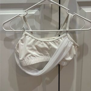 Balera White Women's Bra with Sheer Overlay